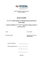 Research Papers 'X un Y paaudžu kopīgais un atšķirīgais lēmuma pieņemšanā par telefona iegādi', 1.