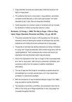 Summaries, Notes 'The Global Drug Prohibition Debate: Has the "War on Drugs" Reached Tipping Point', 3.