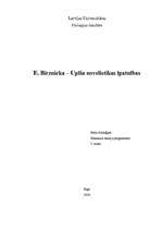 Research Papers 'E.Birznieka - Upīša novelistikas īpatnības', 1.