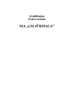 Practice Reports 'SIA "LM Jūrmala"', 2.