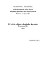 Research Papers 'Eiropas Savienības budžeta politikas realizācija Latvijas muitas dienesta darbīb', 1.