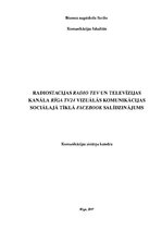 Research Papers 'Radiostacijas "Radio Tev" un televīzijas kanāla "Rīga TV24" vizuālās komunikācij', 1.