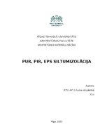 Research Papers 'PUR, PIR, EPC siltumizolācija', 1.