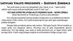 Presentations 'Gustavs Zemgals - Latvijas Valsts prezidents', 16.
