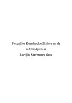 Research Papers 'Portugāles Konstitucionālā tiesa un tās salīdzinājums ar Latvijas Satversmes tie', 1.