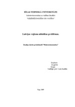 Research Papers 'Latvijas reģionu attīstības problēmas', 1.