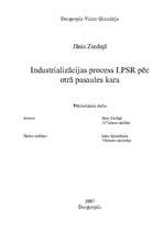 Research Papers 'Industrializācijas process LPSR pēc Otrā pasaules kara', 1.
