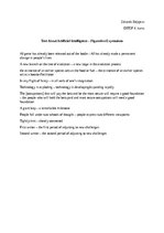 Summaries, Notes 'Figurative expressions found in a text about artificial intelligence', 1.