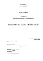 Research Papers 'Latvijas tūrisma nozares attīstības analīze', 1.