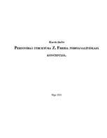 Research Papers 'Personības struktūra Z.Freida psihoanalītiskajā koncepcijā', 1.