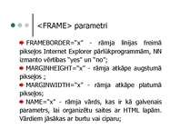Summaries, Notes 'HTML lapu veidošana', 6.