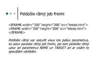 Summaries, Notes 'HTML lapu veidošana', 11.