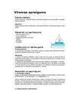Samples 'Virsmas spraigums', 1.