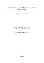 Research Papers 'Fiscal Policy in Latvia', 1.