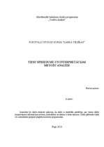 Essays 'Tiesu spriedumu un interpretācijas metožu analīze', 1.