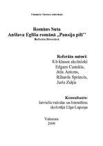 Research Papers 'Romāns Suta Anšlava Eglīša romānā "Pansija pilī"', 1.