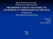 Research Papers 'Microsoft Excel finansiālās, statiskās un prognozes funkcijas', 27.