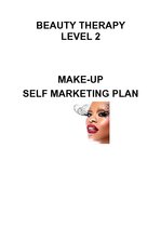 Summaries, Notes 'Make-up Self Marketing Plan', 1.