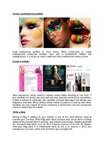 Summaries, Notes 'Make-up Self Marketing Plan', 2.