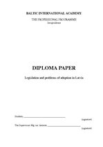 Term Papers 'Adopcijas tiesiskais regulējums un ar to saistītās problēmas Latvijā', 5.