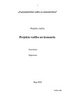 Research Papers 'Projekta vadība un komanda', 1.