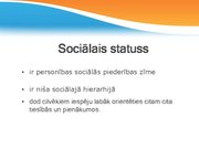 Presentations 'Personības sociālie statusi un lomas', 2.