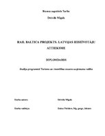 Term Papers 'Rail Baltica projekts: Latvijas iedzīvotāju attieksme', 1.
