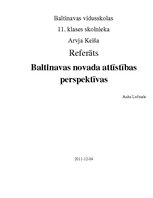 Research Papers 'Baltinavas attīstības perspektīvas', 1.