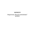 Research Papers 'Programmas "Security Administrator" apraksts', 1.