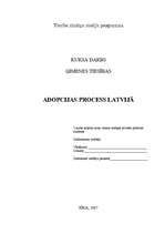 Research Papers 'Adopcijas process Latvijā', 1.