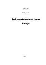 Research Papers 'Audita pakalpojumu tirgus Latvijā', 1.