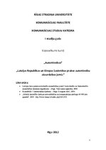 Summaries, Notes 'Latvijas Republikas un Eiropas Savienības prakse autortiesību aizsardzības jomā', 1.