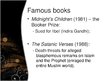 Presentations 'Analysis of "Midnight's Children" by Salman Rushdie', 7.