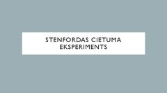 Presentations 'Stenfordas cietuma eksperiments', 1.
