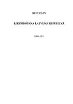 Research Papers 'Likumdošana Latvijas Republikā', 1.