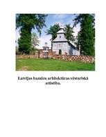 Summaries, Notes 'Latvijas baznīcu arhitektūras vēsturiskā attīstība', 1.