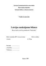 Research Papers 'Latvijas maksājumu bilance statistikā', 1.