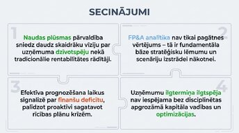 Presentations 'Naudas plūsmas prognozēšana finanšu plānošanā un analīzē (FP&A)', 13.