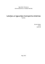 Research Papers 'Latvijas un Igaunijas transporta sistēmas', 1.