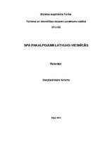 Research Papers 'SPA pakalpojumi Latvijas viesnīcās', 1.