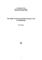 Research Papers 'The Major Word Constructing Concepts Used in Morphology', 1.