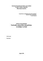 Research Papers 'Nacionālo minoritāšu integrācijas stratēģija Latvijā', 1.