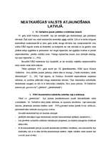 Research Papers 'Neatkarīgas valsts atjaunošana Latvijā', 1.
