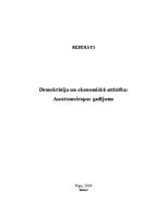 Research Papers 'Demokrātija un ekonomiskā attīstība: Austrumeiropas gadījums', 1.