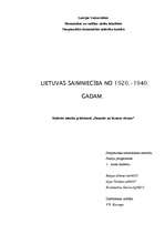 Research Papers 'Lietuvas saimniecība no 1920.-1940.gadam ', 1.