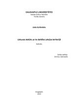 Research Papers 'Lietuvas statūts un tā darbība Latvijas teritorijā', 1.