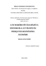 Research Papers 'LTE maršrutētāja bāzēta universāla attālinātās piekļuves risinājuma izstrāde', 1.