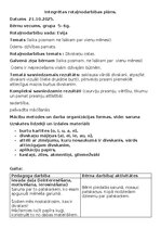 Samples 'Integrētas rotaļnodarbības plāns', 1.
