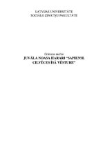 Essays 'Juvāla Noasa Harari "Sapiensi. Cilvēces īsā vēsture"', 1.