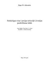 Research Papers 'Senlaicīgas rotas Latvijas teritorijā Livonijas pastāvēšanas laikā', 1.